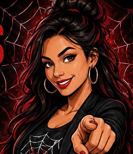 Ruby, the Spider Web Agent mascot